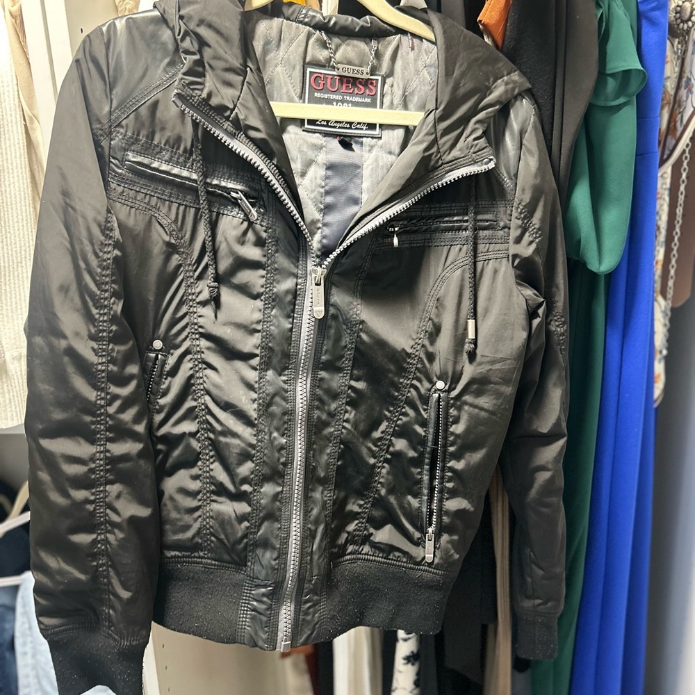 GUESS Black Hooded Jacket